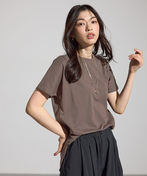 ANY（エニィ）の「エニィファンクションドルマンスリーブＴシャツ（Tシャツ/カットソー・レディース・ブラック系/オールドローズ系/ダークブラウン系/ネイビー系/グレー系/ホワイト系・F）」の19枚目の写真
