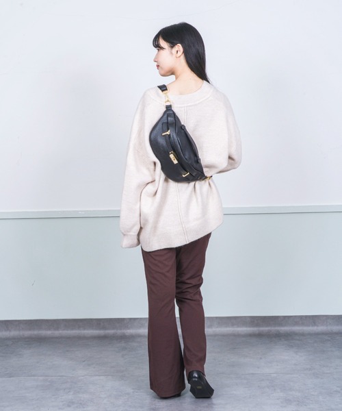 MARLON マーロンフィレンツェ スエードウエストバッグ/BEIGE MARLON】ボディバッグ ウェストポーチ ウェストバッグ 本革 スエード