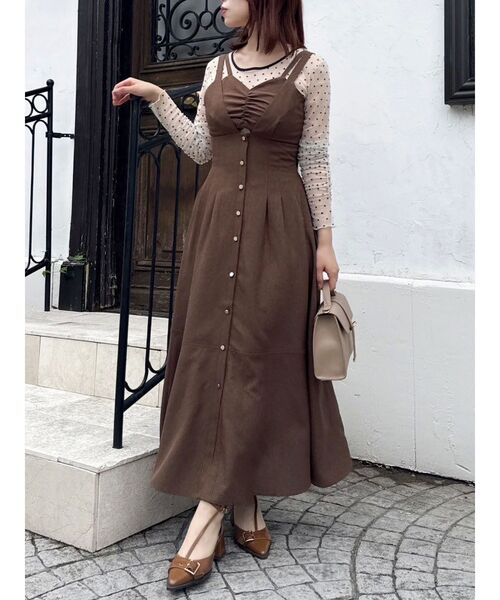 エイベリーロウ　ワンピース エンブロイダリーカラーワンピース(デイリーワンピース)｜DRESS