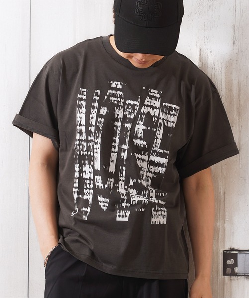 Laufer（ロイファー）の「【Laufer】 NOISE ロゴ コンパクトTシャツ / NOISE S/S Tee（Tシャツ/カットソー・メンズ・ホワイト/ブラック/スミクロ・M/L）」の3枚目の写真