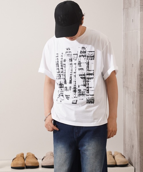 Laufer（ロイファー）の「【Laufer】 NOISE ロゴ コンパクトTシャツ / NOISE S/S Tee（Tシャツ/カットソー・メンズ・ホワイト/ブラック/スミクロ・M/L）」の11枚目の写真