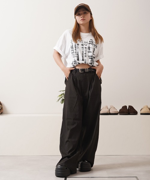 Laufer（ロイファー）の「【Laufer】 NOISE ロゴ コンパクトTシャツ / NOISE S/S Tee（Tシャツ/カットソー・メンズ・ホワイト/ブラック/スミクロ・M/L）」の10枚目の写真