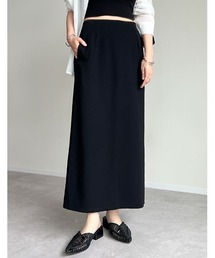 [接触冷感][イージーケア][低身長サイズ有]ライトダンボールバックゴムタイトスカート