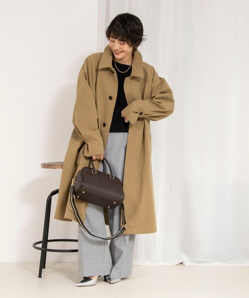 NOLLEY’S（ノーリーズ）の「NMPバルマカーンコート（ダッフルコート・レディース・ベージュ・M）」の4枚目の写真