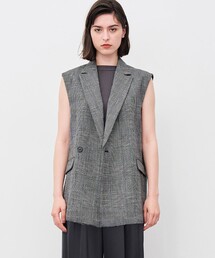 Oblada グレー系チェック ベスト Oblada グレー系チェック ベスト