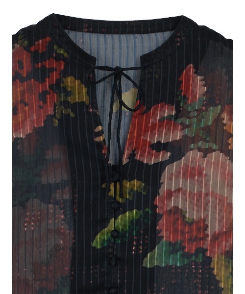 アメリ　JACQUARD FLOWER PATTERN SHEER BLOUSE JACQUARD FLOWER PATTERN SHEER BLOUSE