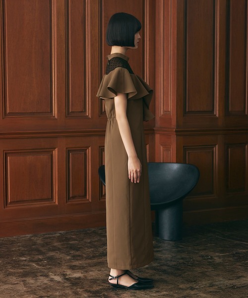darial(ダリアル)の「【darial】誰からも好かれるきれいめ可愛い / dot flare high neck dress ドット フレア ハイネック ドレス お呼ばれ 結婚式 二次会 成人式 同窓会 セレモニードレス パーティドレス オケージョンドレス(ドレス・レディース・ブラック/モカ・S/M/L)」の7枚目の写真