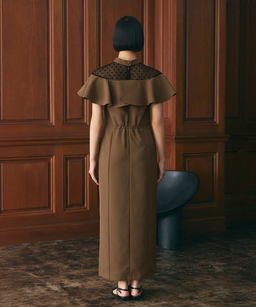 darial(ダリアル)の「【darial】誰からも好かれるきれいめ可愛い / dot flare high neck dress ドット フレア ハイネック ドレス お呼ばれ 結婚式 二次会 成人式 同窓会 セレモニードレス パーティドレス オケージョンドレス(ドレス・レディース・ブラック/モカ・S/M/L)」の10枚目の写真