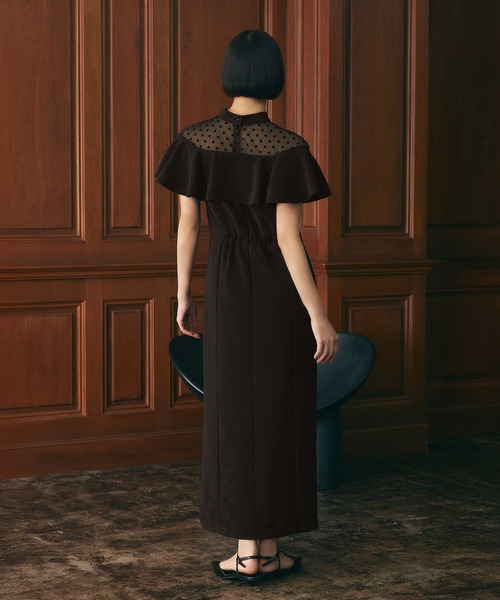 darial(ダリアル)の「【darial】誰からも好かれるきれいめ可愛い / dot flare high neck dress ドット フレア ハイネック ドレス お呼ばれ 結婚式 二次会 成人式 同窓会 セレモニードレス パーティドレス オケージョンドレス(ドレス・レディース・ブラック/モカ・S/M/L)」の19枚目の写真