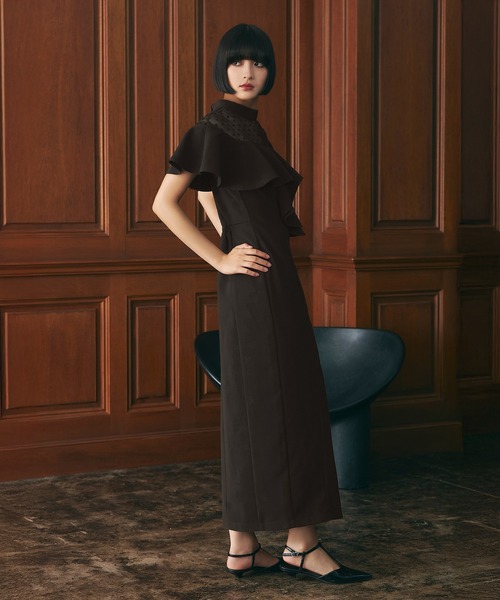 darial(ダリアル)の「【darial】誰からも好かれるきれいめ可愛い / dot flare high neck dress ドット フレア ハイネック ドレス お呼ばれ 結婚式 二次会 成人式 同窓会 セレモニードレス パーティドレス オケージョンドレス(ドレス・レディース・ブラック/モカ・S/M/L)」の21枚目の写真