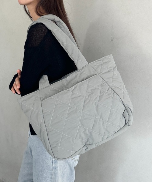 美品◆一度使用のみ◆グレージュ キルティング マザーズバッグ グレージュ キルティング マザーズバッグ - メルカリ