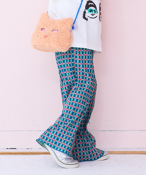 MARKEY'S（マーキーズ）の「ギンガムプリーツフレアパンツ（その他パンツ・キッズ・ブラック系その他/ベージュ系その他/グリーン系その他・120/110/100/90/150/140/130）」の3枚目の写真