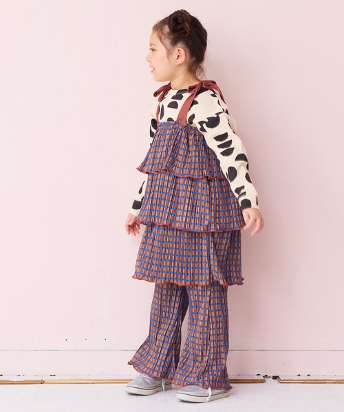 MARKEY'S（マーキーズ）の「ギンガムプリーツフレアパンツ（その他パンツ・キッズ・ブラック系その他/ベージュ系その他/グリーン系その他・120/110/100/90/150/140/130）」の10枚目の写真