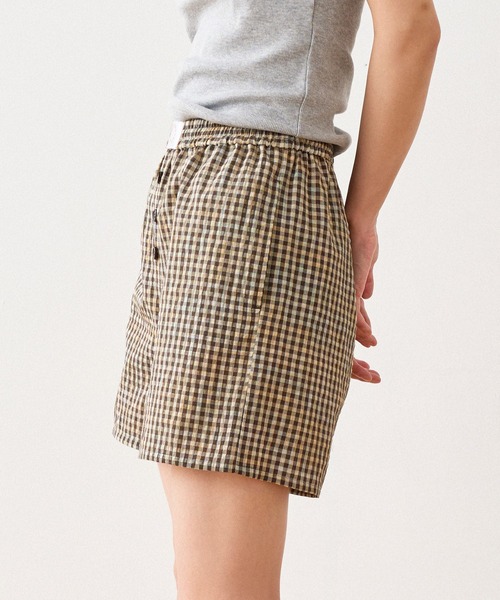 WISH FOR EVER（ウィッシュフォーエバー）の「ASSORT SEERSUCKER TRUNKS / アソートシアサッカートランクス（その他パンツ・メンズ・ネイビー系/ブラウン系/ストライプ・SMALL/MEDIUM）」の17枚目の写真