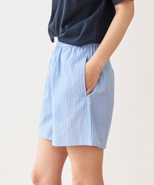 WISH FOR EVER（ウィッシュフォーエバー）の「ASSORT SEERSUCKER TRUNKS / アソートシアサッカートランクス（その他パンツ・メンズ・ネイビー系/ブラウン系/ストライプ・SMALL/MEDIUM）」の7枚目の写真