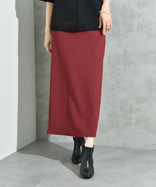 INTERPLANET（インタープラネット）の「ウェーブジャガードナロースカート（スカート・レディース・ブラック/ダークブラウン/ボルドー・FREE）」の5枚目の写真