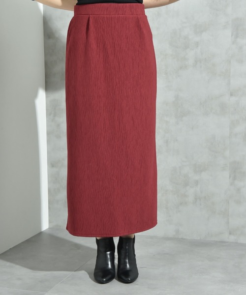 INTERPLANET（インタープラネット）の「ウェーブジャガードナロースカート（スカート・レディース・ブラック/ダークブラウン/ボルドー・FREE）」の9枚目の写真