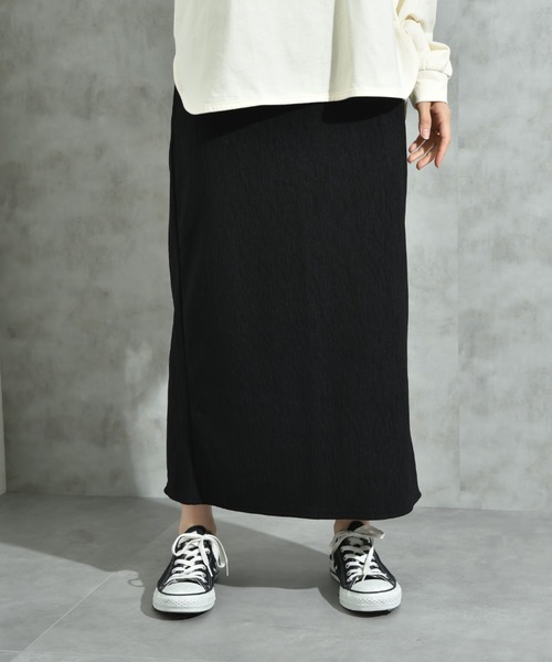 INTERPLANET（インタープラネット）の「ウェーブジャガードナロースカート（スカート・レディース・ブラック/ダークブラウン/ボルドー・FREE）」の14枚目の写真