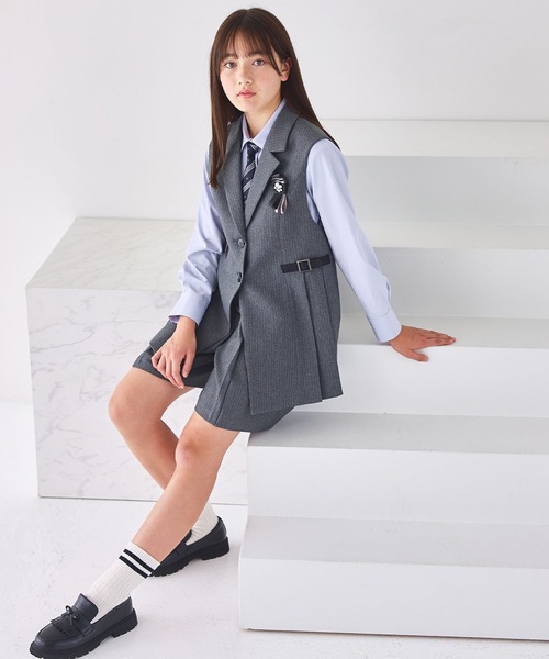 セール】プリーツジレスーツセット（ジュニア/150～165cm）（スーツ