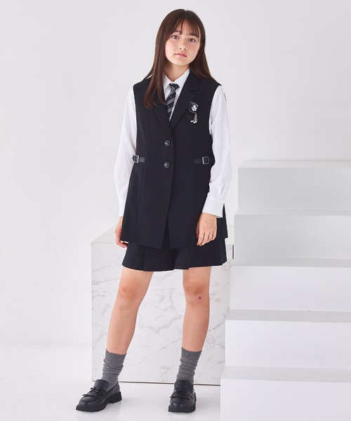 セール】プリーツジレスーツセット（ジュニア/150～165cm）（スーツ