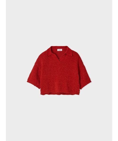 【MIESROHE】モールヤーンオープンカラーNT【新品、タグ付】 モールヤーンオープンカラーNT（ニット/セーター）｜MIESROHE