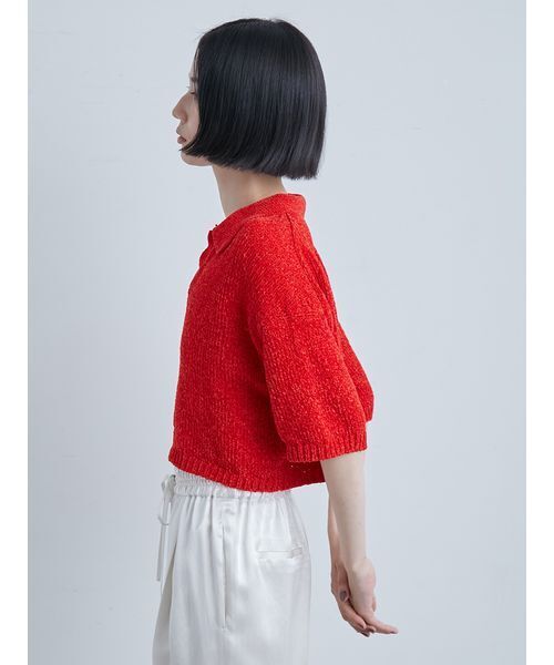 【MIESROHE】モールヤーンオープンカラーNT【新品、タグ付】 モールヤーンオープンカラーNT（ニット/セーター）｜MIESROHE