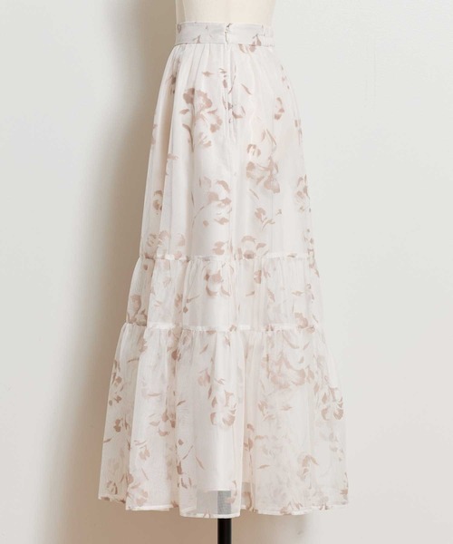 NOELA(ノエラ)の「フラワーフロッキーメッシュスカート(スカート・レディース・ボルドー/オフホワイト/ブラウン・M/S)」の12枚目の写真