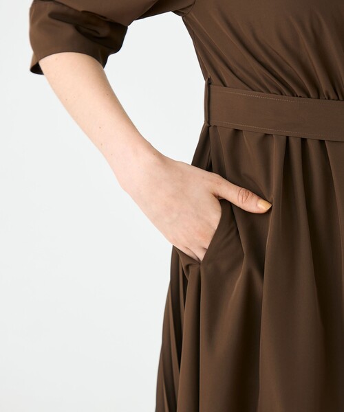 スパンブロード シャツワンピース（シャツワンピース）｜BALLSEY