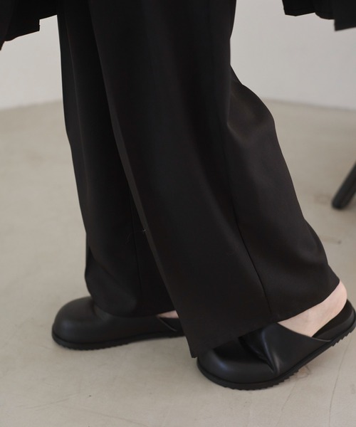 ANGIE（アンジー）の「【セットアイテム/単品着用可能】ラッププリーツスカート付き スラックスパンツ（スラックス・レディース・ブラック/チャコール・FREE）」の10枚目の写真