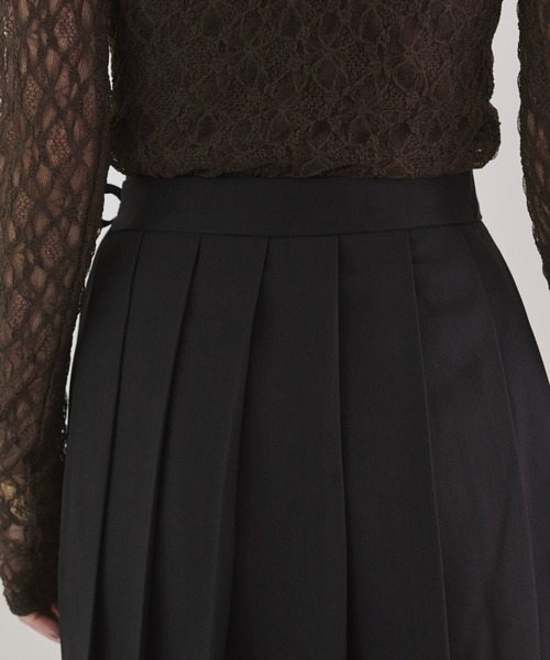 ANGIE（アンジー）の「【セットアイテム/単品着用可能】ラッププリーツスカート付き スラックスパンツ（スラックス・レディース・ブラック/チャコール・FREE）」の9枚目の写真