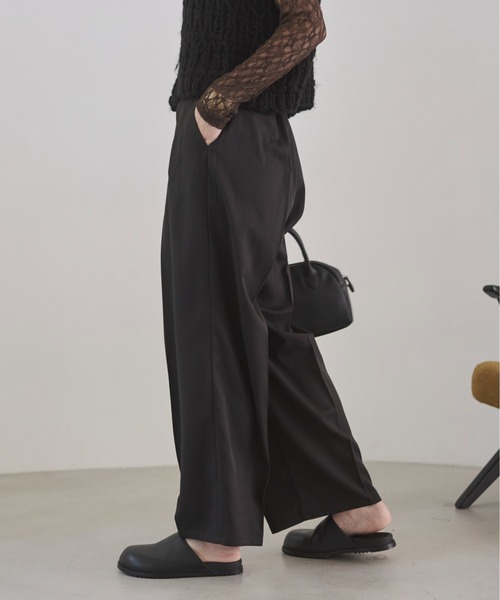 ANGIE（アンジー）の「【セットアイテム/単品着用可能】ラッププリーツスカート付き スラックスパンツ（スラックス・レディース・ブラック/チャコール・FREE）」の20枚目の写真