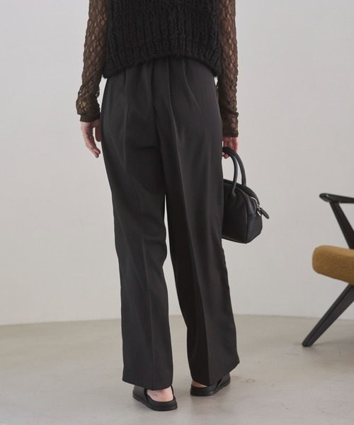 ANGIE（アンジー）の「【セットアイテム/単品着用可能】ラッププリーツスカート付き スラックスパンツ（スラックス・レディース・ブラック/チャコール・FREE）」の21枚目の写真