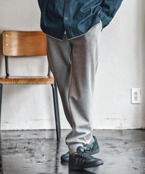 CAMBIO(カンビオ)の「mp13975- 裾ゴムリブポンチスウェットパンツ(BP-BEA0063)(スウェットパンツ・メンズ・ブラック/ベージュ/グレー・S/M/L)」の6枚目の写真