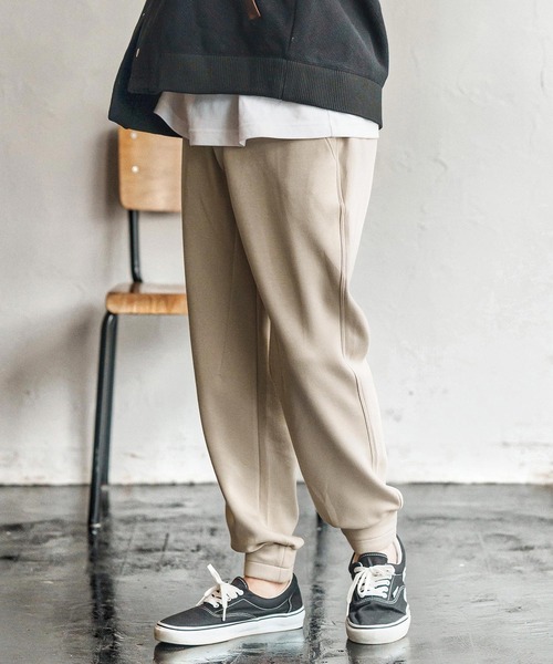 CAMBIO(カンビオ)の「mp13975- 裾ゴムリブポンチスウェットパンツ(BP-BEA0063)(スウェットパンツ・メンズ・ブラック/ベージュ/グレー・S/M/L)」の11枚目の写真