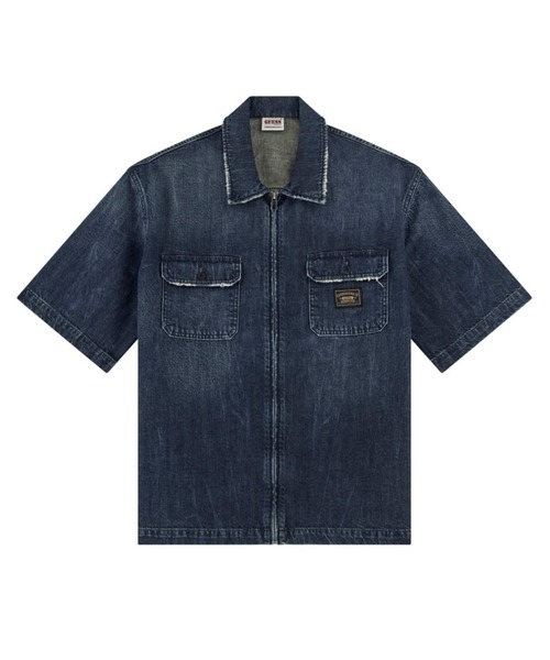 GUESS Originals Denim Zip Ss Shirt 半袖シャツ | GUESS(ゲス) JAPAN