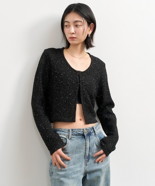 GENERAL IDEA/ジェネラルアイディア glitter knit cardigan ニット