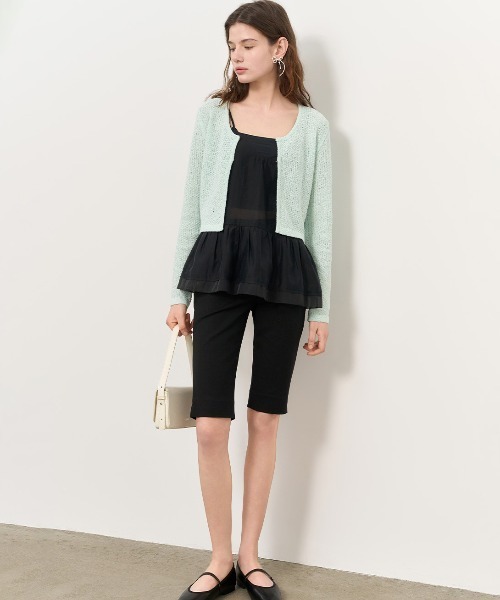 GENERAL IDEA(ジェネラルアイデア)の「GENERAL IDEA/ジェネラルアイディア glitter knit cardigan ニットカーディガン 冬服(カーディガン/ボレロ・レディース・ブラック/グリーン・S/M/L)」の15枚目の写真