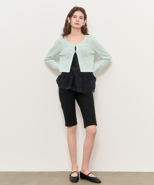 GENERAL IDEA(ジェネラルアイデア)の「GENERAL IDEA/ジェネラルアイディア glitter knit cardigan ニットカーディガン 冬服(カーディガン/ボレロ・レディース・ブラック/グリーン・S/M/L)」の19枚目の写真