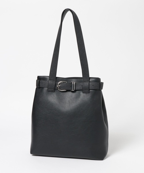 レザーパーツトートBAG HARE ハレ バッグ トートバッグ ブラック 完売品 HARE（ハレ）の「レザーパーツトートBAG(HARE)（トートバッグ