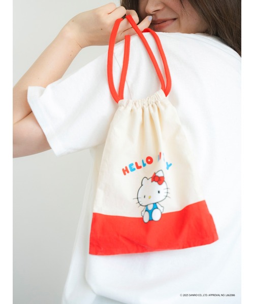 Ungrid(アングリッド)の「【ハローキティーコラボ】ロゴデザイン巾着ポーチ(ポーチ・レディース・アイボリー・FREE)」の2枚目の写真