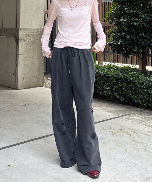 SULFUR DYEING WIDE SWEAT PANTS（スウェットパンツ）｜Ameri
