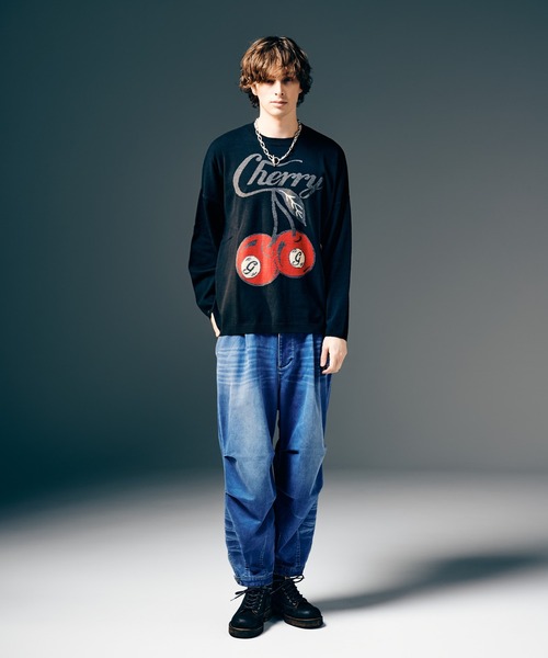 glamb(グラム)の「Cherry Ball Knit / チェリーボールニット(ニット/セーター・メンズ・ブラック/ブルー/ブラウン・M/L)」の11枚目の写真