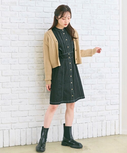 Feroux（フェルゥ）の「ゆるニット カーディガン（ニット/セーター・レディース・ベージュ系/ピンク系/アイボリー系・F）」の11枚目の写真