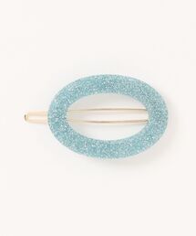 bibmilk(ru~N)DECORATE HEAD GLITTER OVAL FRAME BARRETTE 5cm(ob^/wANbv)