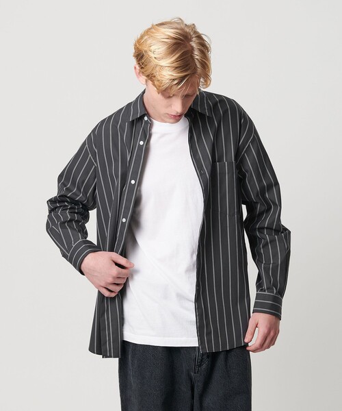 BEAUTY&YOUTH UNITED ARROWS（ビューティーアンドユースユナイテッドアローズ）の「HI-LINE 120/2 ブロード レギュラー シャツ FORM型（シャツ/ブラウス・メンズ・ダークグレー/コバルトブルー/ホワイト/ライトグレー/ブラウン系・L/XL/M/S）」の8枚目の写真