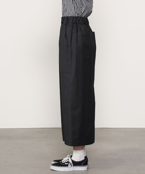 nicholson&nicholson（ニコルソンアンドニコルソン）の「nicholson & nicholson | ストレッチウール ロングスカート WOMEN（スカート・レディース・ブルー系その他5/チャコール・38）」の15枚目の写真