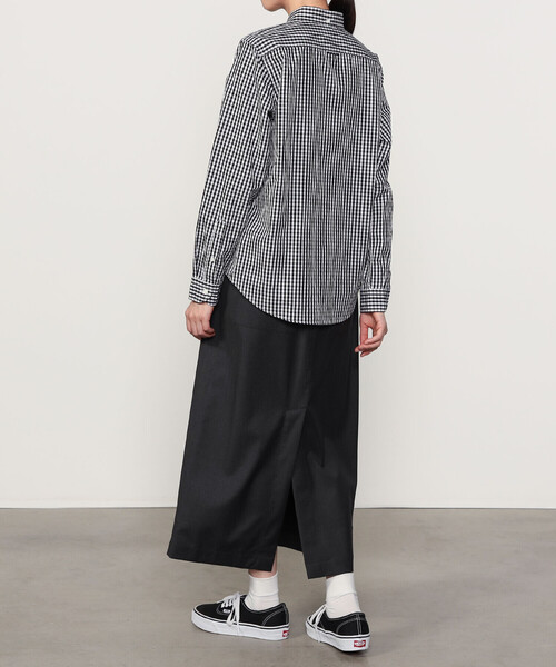 nicholson&nicholson（ニコルソンアンドニコルソン）の「nicholson & nicholson | ストレッチウール ロングスカート WOMEN（スカート・レディース・ブルー系その他5/チャコール・38）」の8枚目の写真