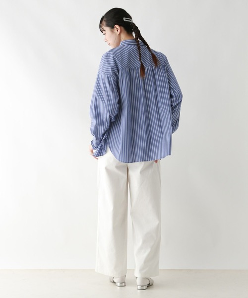 セール】フロントフリルストライプシャツ（シャツ/ブラウス