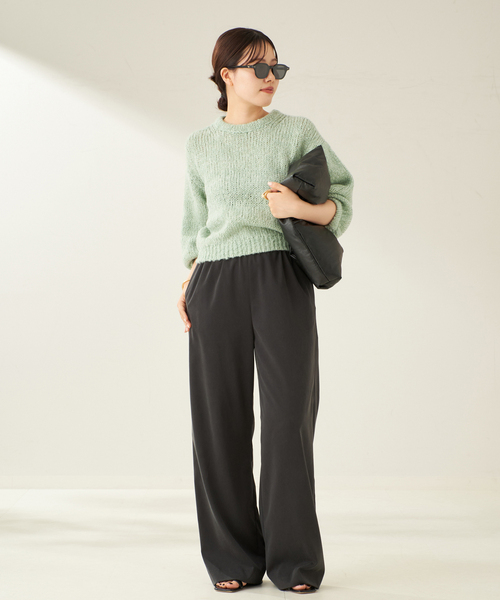 plage（プラージュ）の「Fluffy half ニット（ニット/セーター・レディース・チャコールグレー/グリーン/ホワイト系その他・FREE）」の22枚目の写真