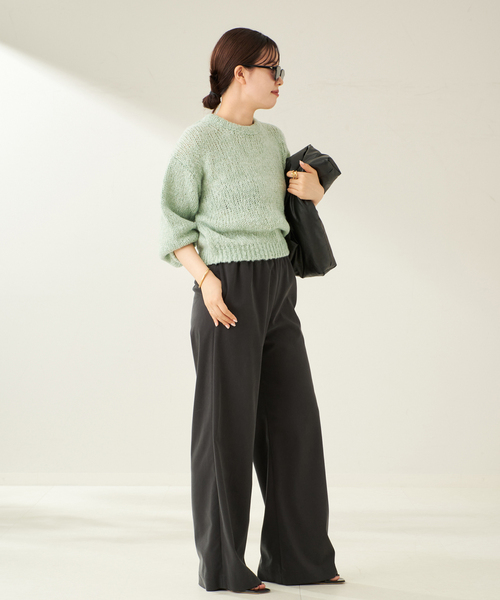 plage（プラージュ）の「Fluffy half ニット（ニット/セーター・レディース・チャコールグレー/グリーン/ホワイト系その他・FREE）」の21枚目の写真